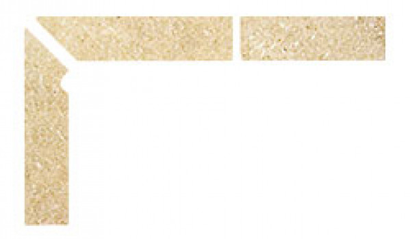 Плитка плинтус для ступеней клинкерная 30x30 Alpen 044 Allgau Левый 3 Части противоскользящая бежевый Interbau