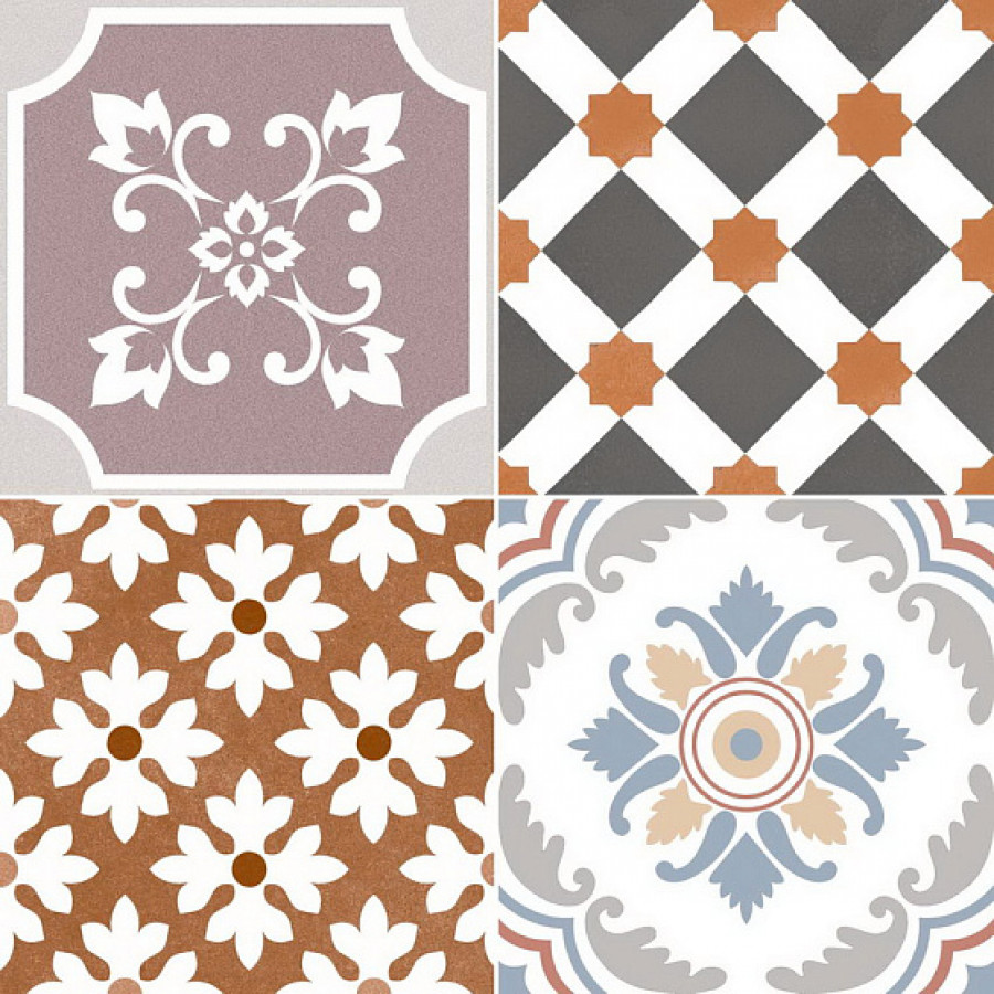 Плитка напольная 45x45 Chic Collection Helen Warm (8 вариантов паттерна) DG_CH_HEL_W_N Dual Gres