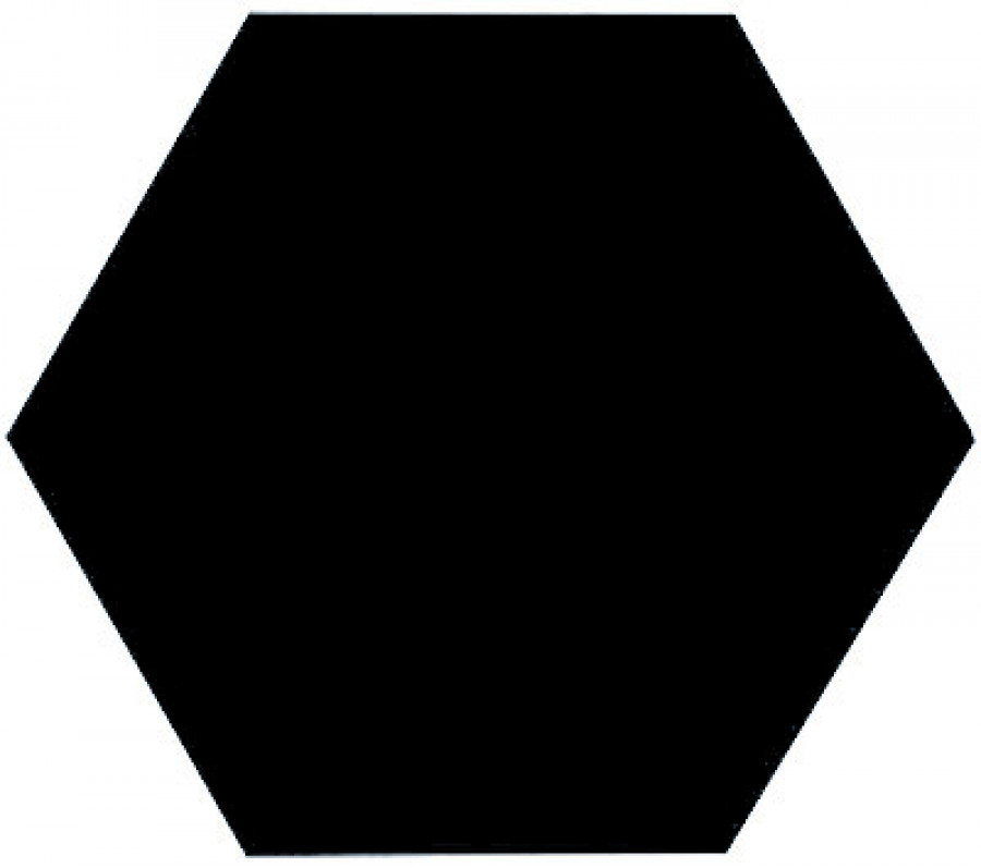 Керамогранит 16x14 Good Vibes Navy Hex. матовая черный бетон Cevica