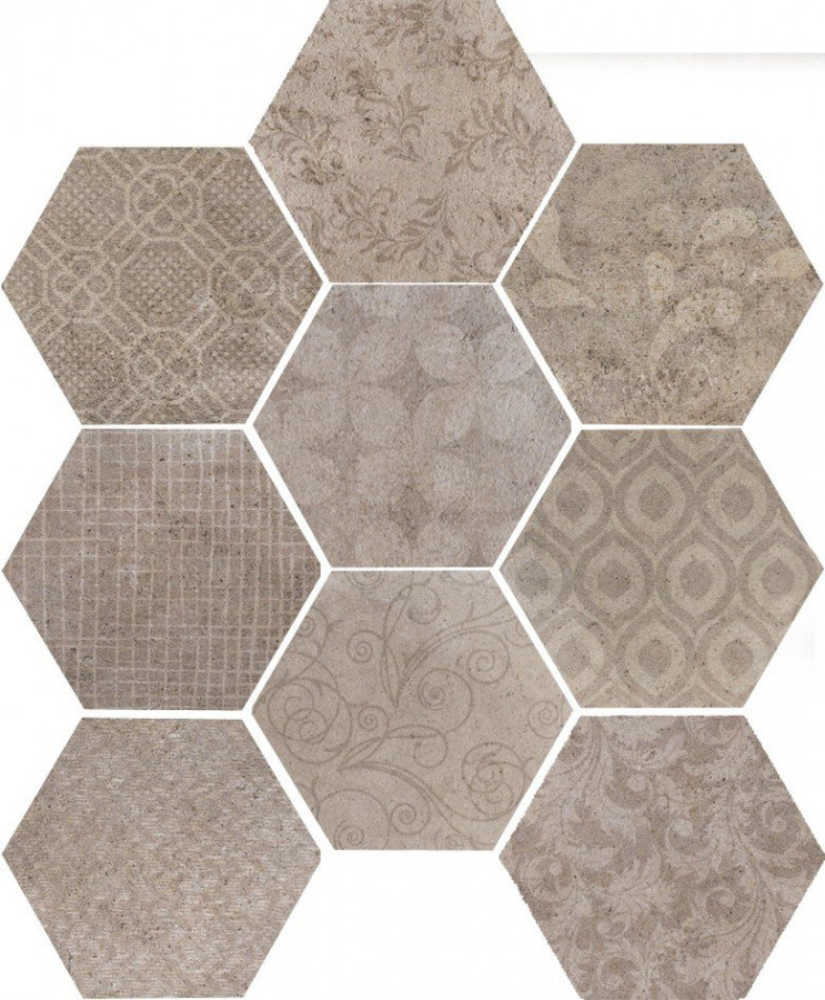 Плитка 27x24 Esagona Fabric Natural 56 B Cir