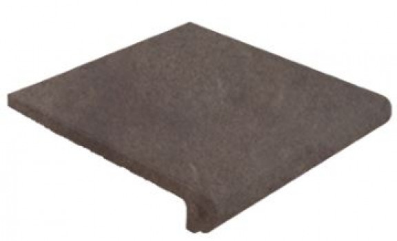 Клинкер 33x33 Peldaño Redondo 33 Capri Chocolate матовая темно-коричневый бетон Gres Aragon