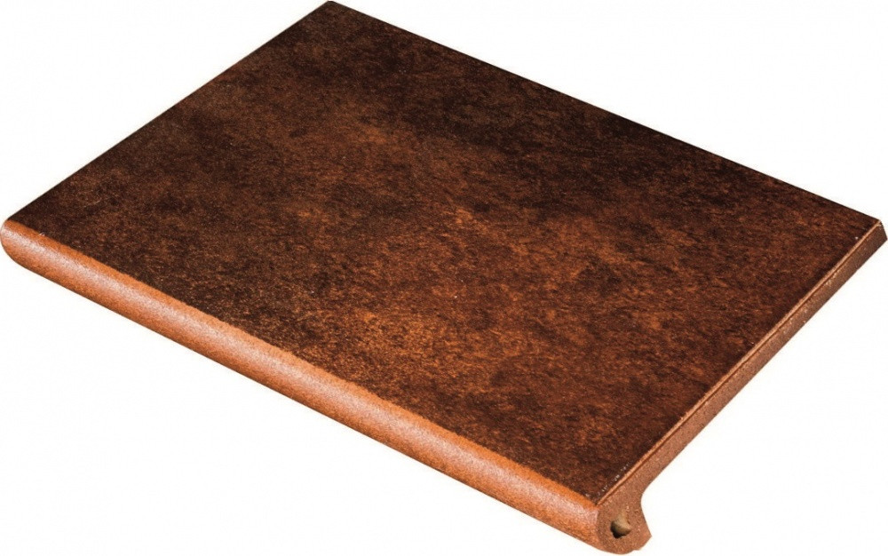 Клинкер 50x33 Peldaño Redondo 50 Mytho Rubino матовая темно-коричневый бетон Gres Aragon