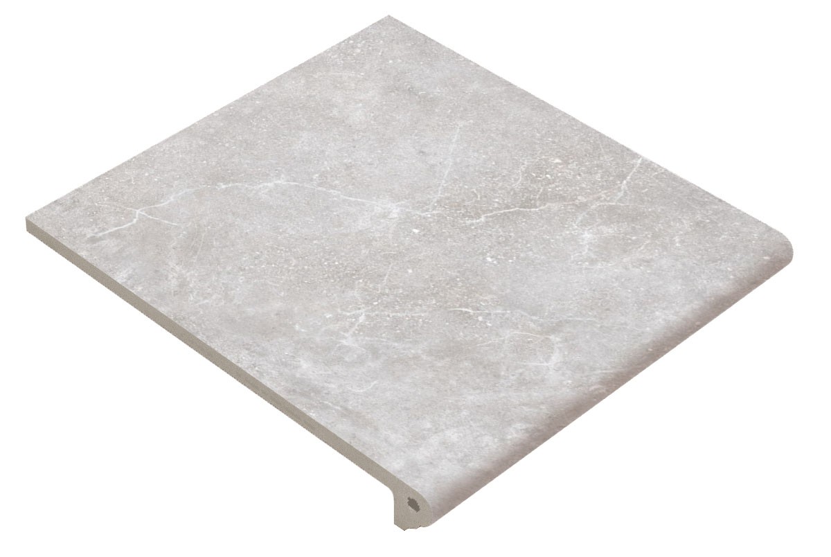 Клинкер 33x30 Peldaño Redondo 30 Petra Gris Antides. матовая серый камень Gres Aragon