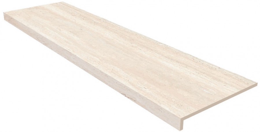 Клинкер 120x33 Peldaño Recto 120 Travis Beige Liso матовая бежевый травертин Gres Aragon