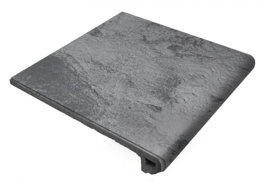 Клинкер 33x33 Peldaño Redondo 33 Metal Black матовая черный под металл Gres Aragon