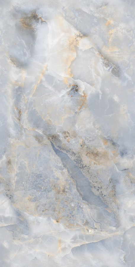 Керамогранит 120x60 Miami Blue Glossy Endless R полированная голубой оникс 9мм Gresant