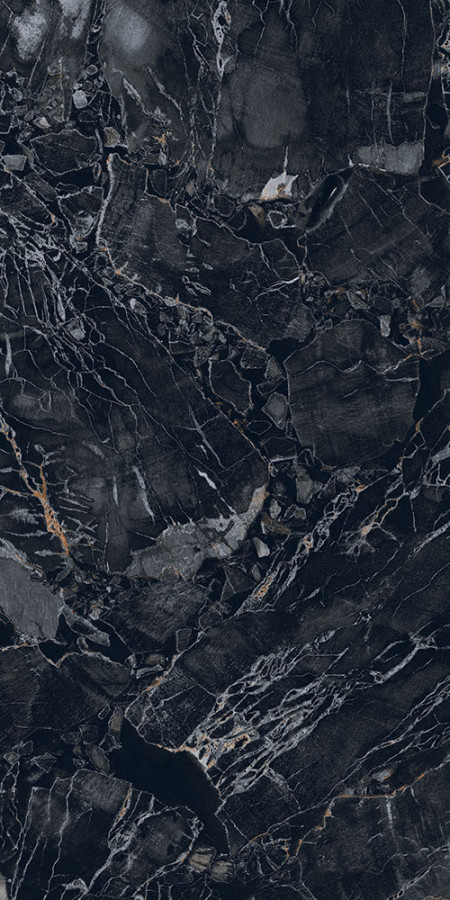 Керамогранит 120x60 Black Forest Sugar Carving Dark It шугар черный мрамор 9мм Gresant