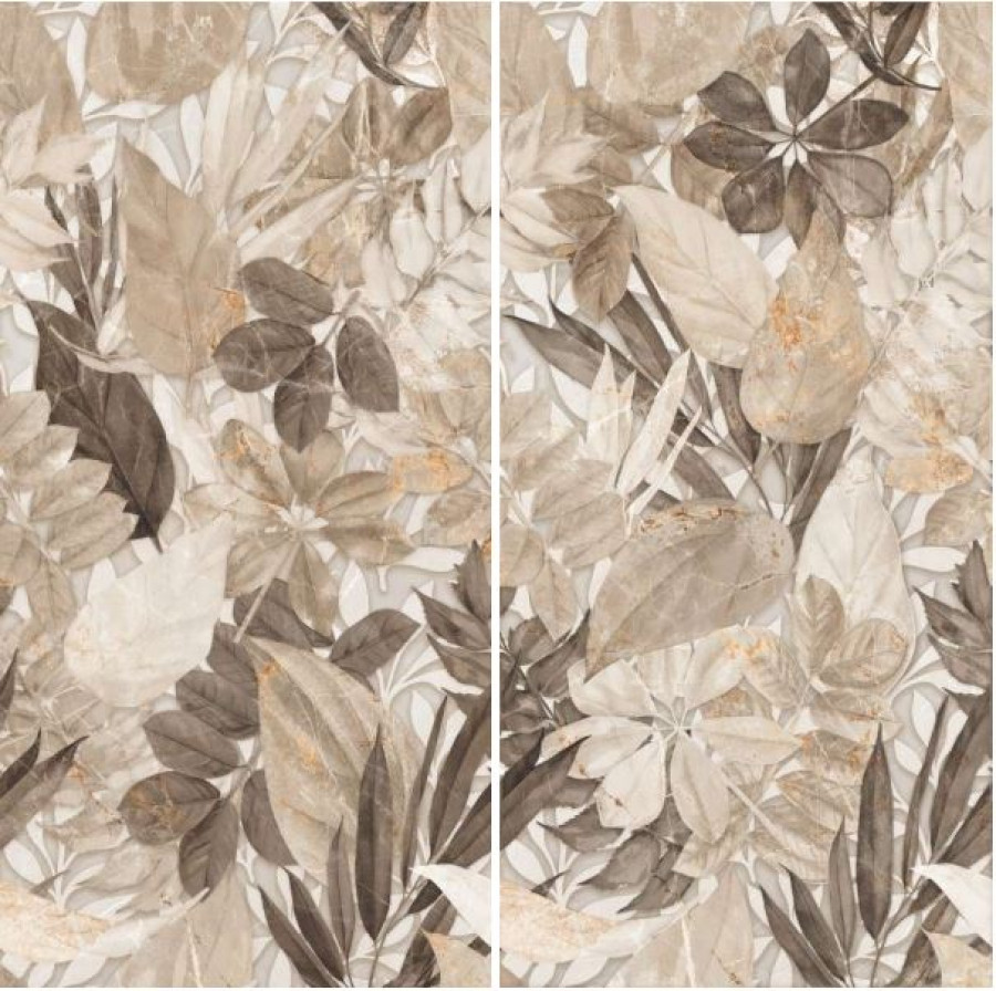 Керамогранит 120x60 Genesis Decoro Flora Warm Ret матовая бежевый La Fenice