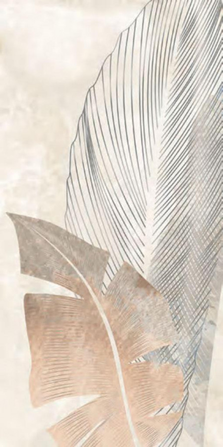 Керамогранит 120x60 Lumiere Dec.classic Leaf матовая бежевый оникс La Fenice