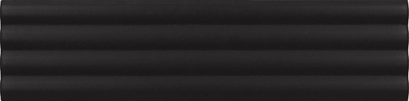 Плитка настенная 20x5 Costa Nova Onda Black Matt 28521 Equipe