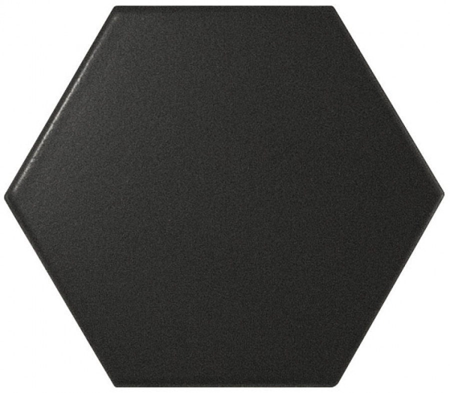 Плитка настенная 12.4x10.7 Scale Hexagon Black Matt 21909 Equipe