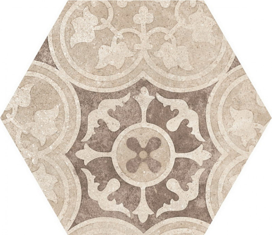 Плитка декор 20x17.5 Hexatile Cement Cement Garden Sand (17 видов паттерна) 22098 Equipe