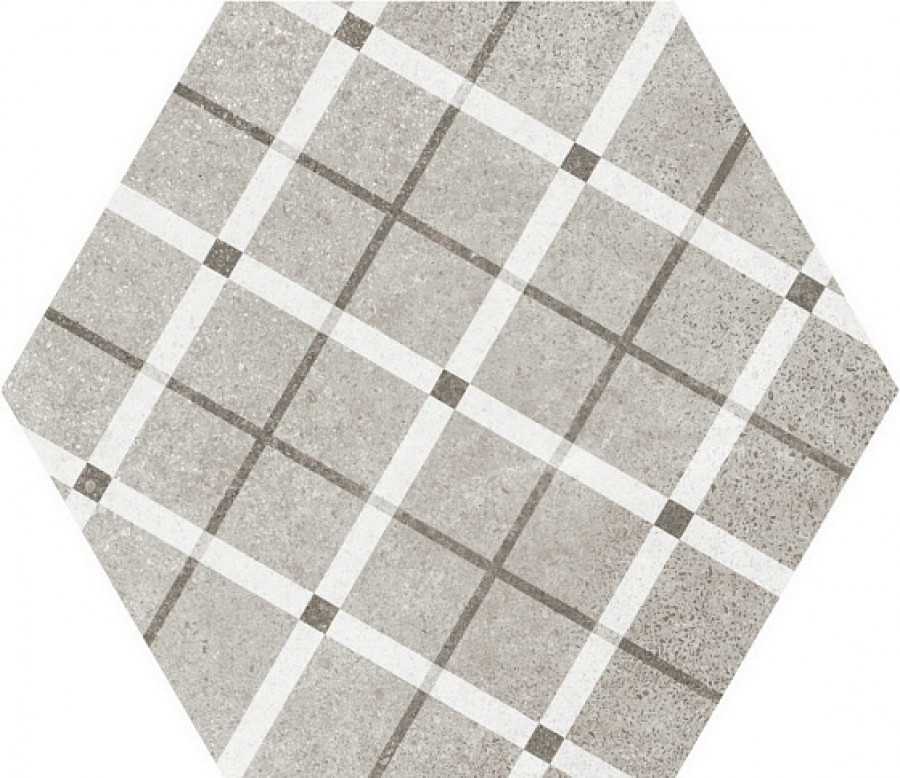 Плитка декор 20x17.5 Hexatile Cement Cement GEO Grey (17 видов паттерна) 22101 Equipe