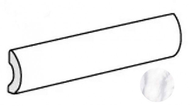 Плитка бордюр 15x3 Bardiglio Pencil Bullnose Light 23765 Equipe