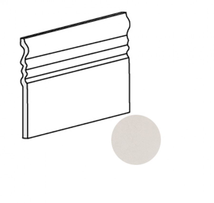 Плинтус керамический 15x15 Splendours Skirting White АКЦИЯ 24044 Equipe