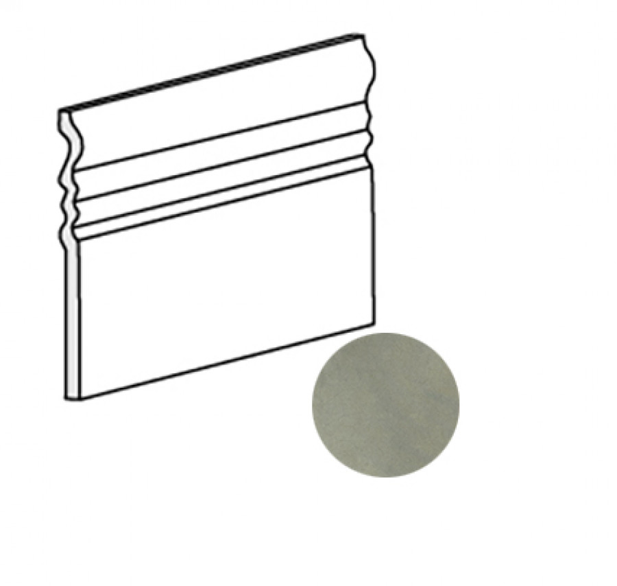 Плинтус керамический 15x15 Splendours Skirting Green АКЦИЯ 24050 Equipe