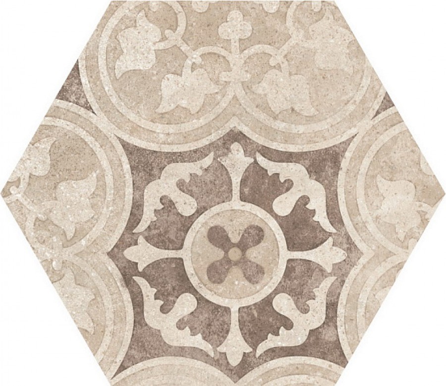 Плитка декор 20x17.5 Hexatile Cement Cement Garden Sand (17 видов паттерна) 22098 Equipe