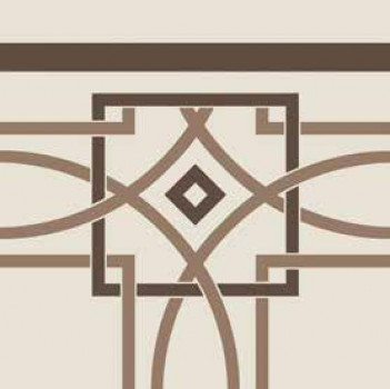 Плитка декор 20x20 Vintage Pattern 6: Bordura Lineare Bicolore (Bianco decoro Moro VN6BL20X20-2-546-000 Etruria Design