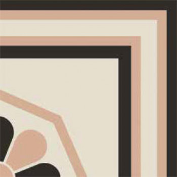 Плитка декор 20x20 Vintage Pattern 11: Bordura Angolo Esterno Bicolore (Bianco decoro Rosa VN11BAE20X20-2-575-000 Etruria Design