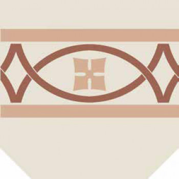 Плитка декор 20x20 Vintage Pattern 19: Bordura Lineare Bicolore (Bianco decoro Rosa VN19BL20X20-2-552-000 Etruria Design