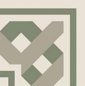 Плитка декор 20x20 Vintage Pattern 22: Bordura Angolo Bicolore (Bianco decoro Oliva VN22BA20X20-2-545-000 Etruria Design