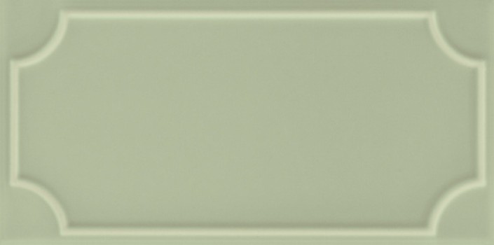 Плитка настенная 25x12.5 Art Deco Vector Frame B Moss Green ADVFB12.4X25-062-000 Etruria Design