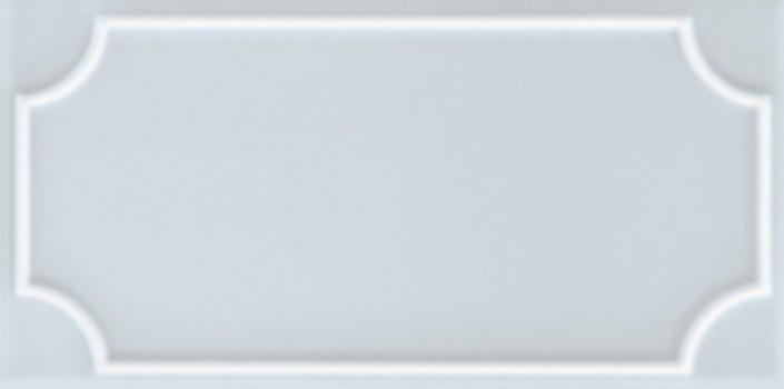 Плитка настенная 25x12.5 Art Deco Vector Frame B Light Blue ADVFB12.4X25-081-000 Etruria Design