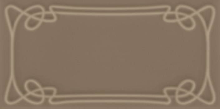 Плитка настенная 25x12.5 Art Deco Vector Frame E Deep Chestnut ADVFE12.4X25-030-000 Etruria Design