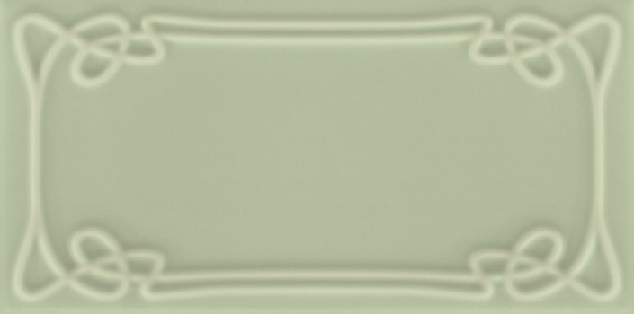 Плитка настенная 25x12.5 Art Deco Vector Frame E Moss Green ADVFE12.4X25-062-000 Etruria Design
