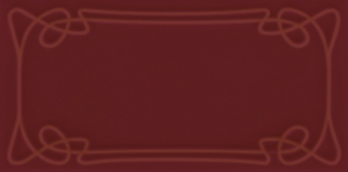 Плитка настенная 25x12.5 Art Deco Vector Frame E Burgundy ADVFE12.4X25-061-000 Etruria Design