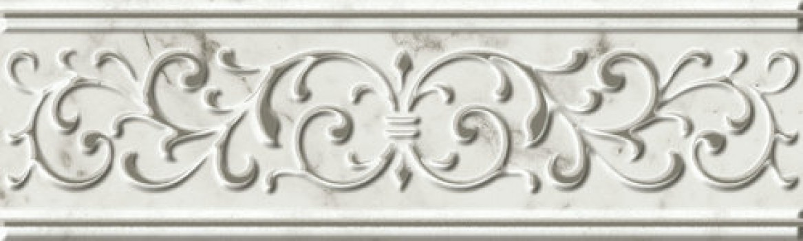 Плитка Charme Extra Carrara Listello Empire Шарм Экстра Каррара Бордюр Эмпайер 600090000447 мрамор 25x7 9мм Италон