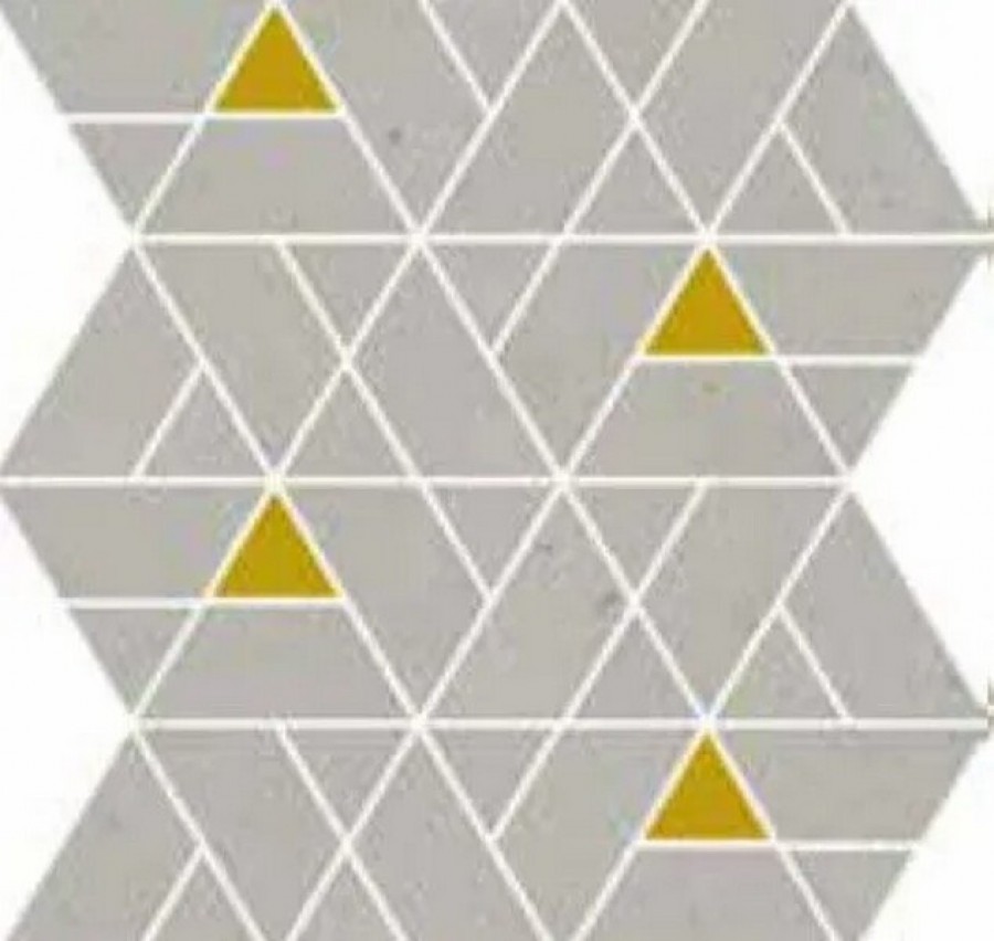 Плитка Avantgarde Silver Mosaico Luxor 620110000240 микс, металлизированная, матовая серый терраццо, с золотом, бетон, цемент 31x31 9мм Италон