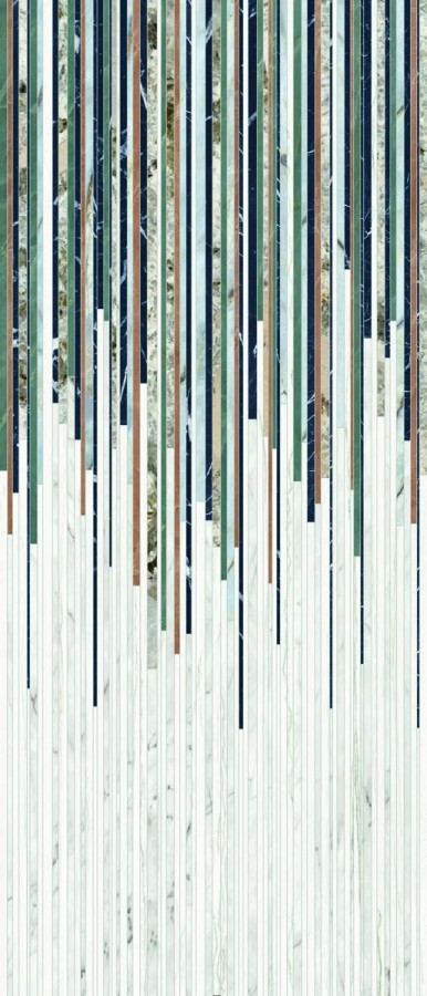 Керамогранит 280x120 Sns.fant. Sticks Lux 3D R120X280 полированная 6мм Abk