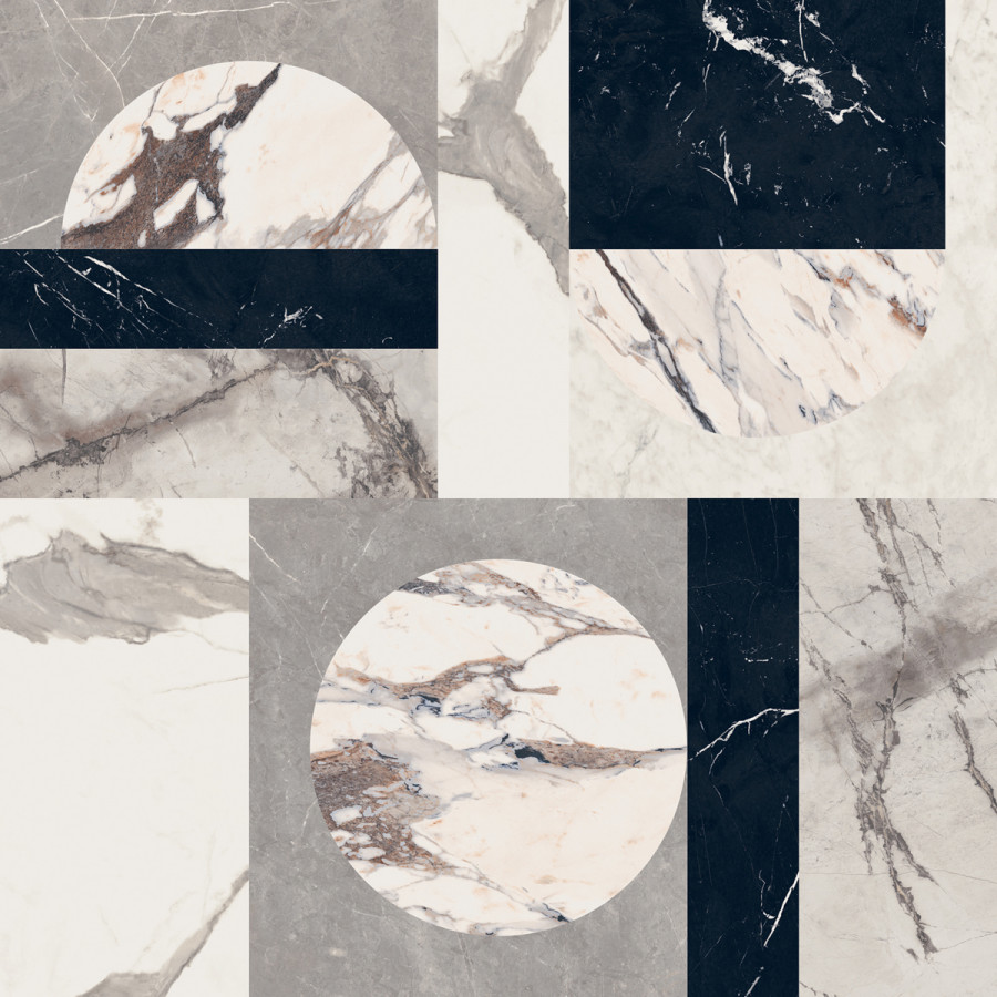 Керамогранит 120x120 Sensi Up Intarsia Lux+ полированная 7мм Abk