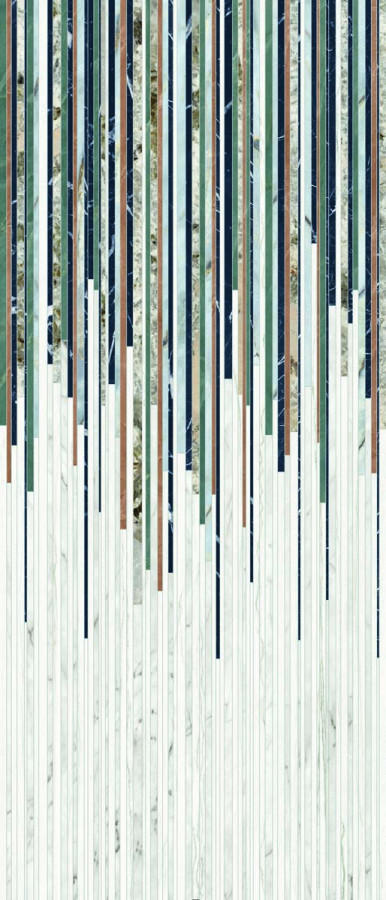 Керамогранит 280x120 Sns.fant. Sticks Lux 3D R120X280 полированная 6мм Abk