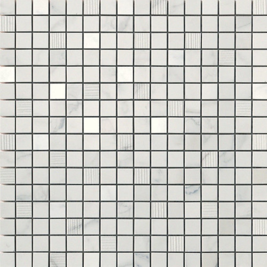 Плитка Marvel Calacatta Extra Mosaic Ascm белый мрамор 31x31 9мм Atlas Concorde