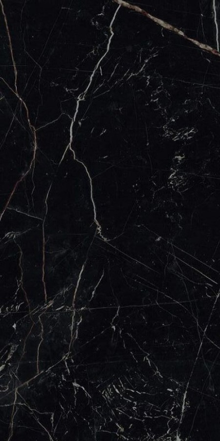 Плитка Marvel Black Atlantis Lappato Aosd глянцевая черный мрамор 75x38 Atlas Concorde