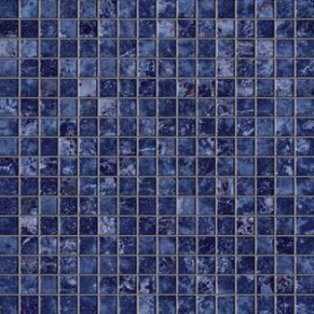 Плитка Marvel Ultramarine Mosaico Lappato Aovd глянцевая синий камень, мрамор 30x30 Atlas Concorde