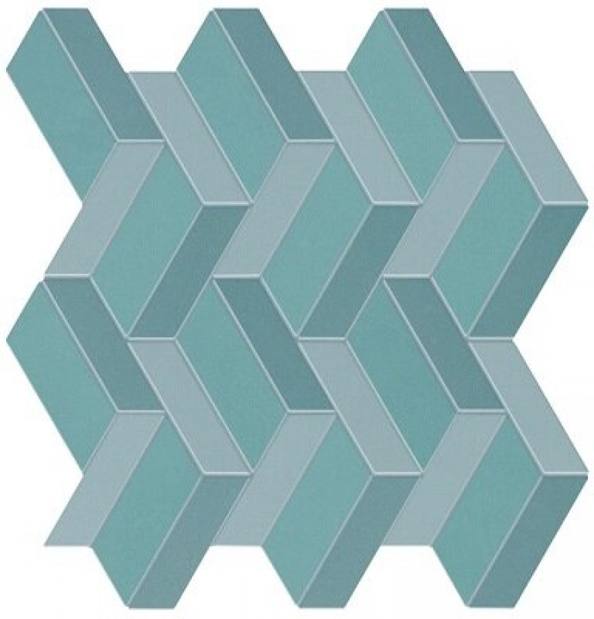 Плитка Prism Dusk Wiggle A4Z9 микс голубой бетон, цемент, под обои 32x31 Atlas Concorde