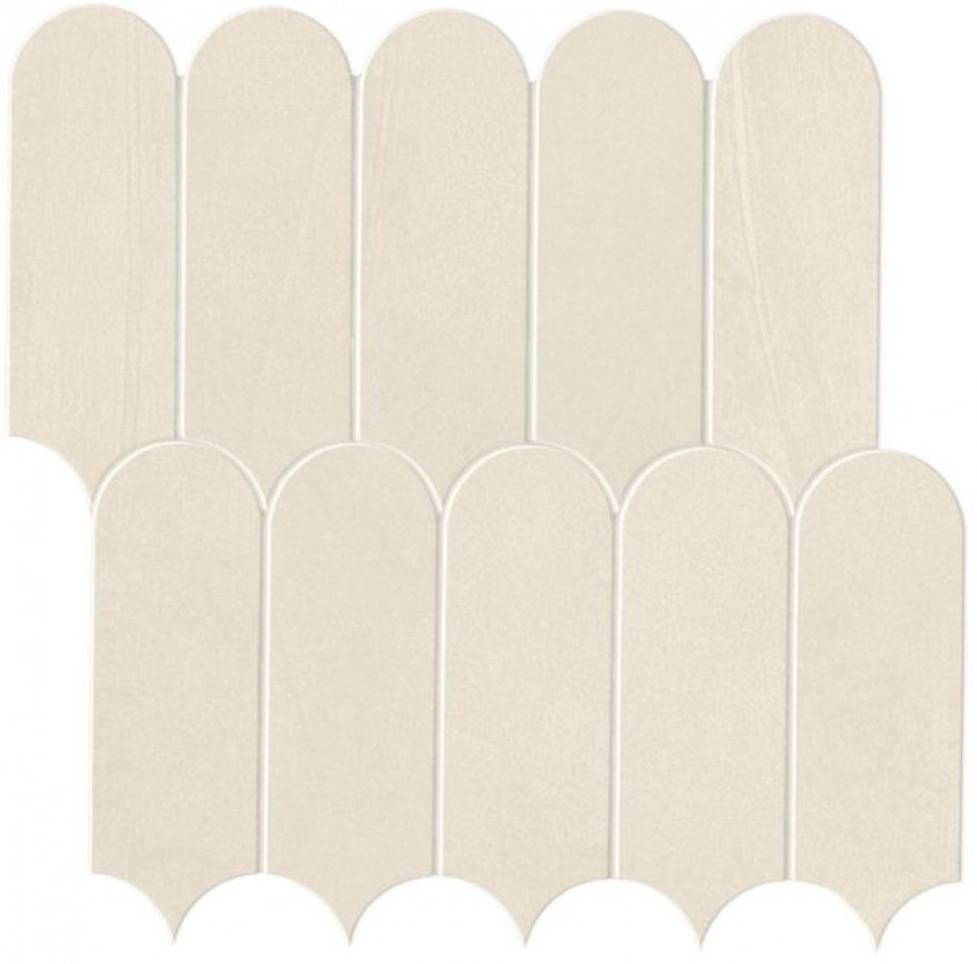 Плитка Prism Cotton Mosaico Bead A4Zx матовая белый однотонная, краска, штукатурка, бетон, цемент 30x30 Atlas Concorde