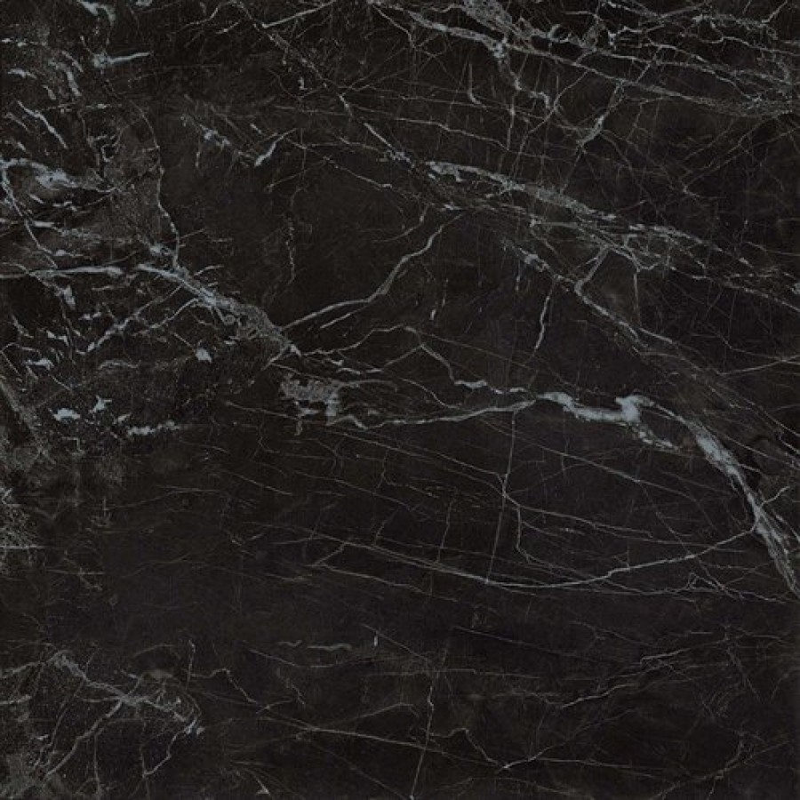 Плитка Marvel Noir Stlaurent Lapp Adup глянцевая черный мрамор 60x60 10мм Atlas Concorde