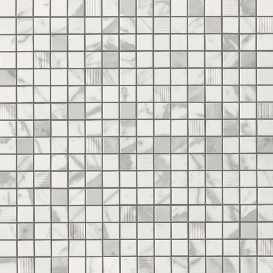 Плитка Marvel Statuario Select Mosaic 9Mvs белый мрамор 31x31 9мм Atlas Concorde