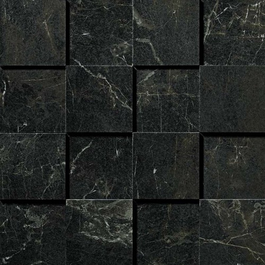 Плитка Marvel Noir Stlaurent Mosaico 3D Adqb 3d черный мрамор 30x30 10мм Atlas Concorde
