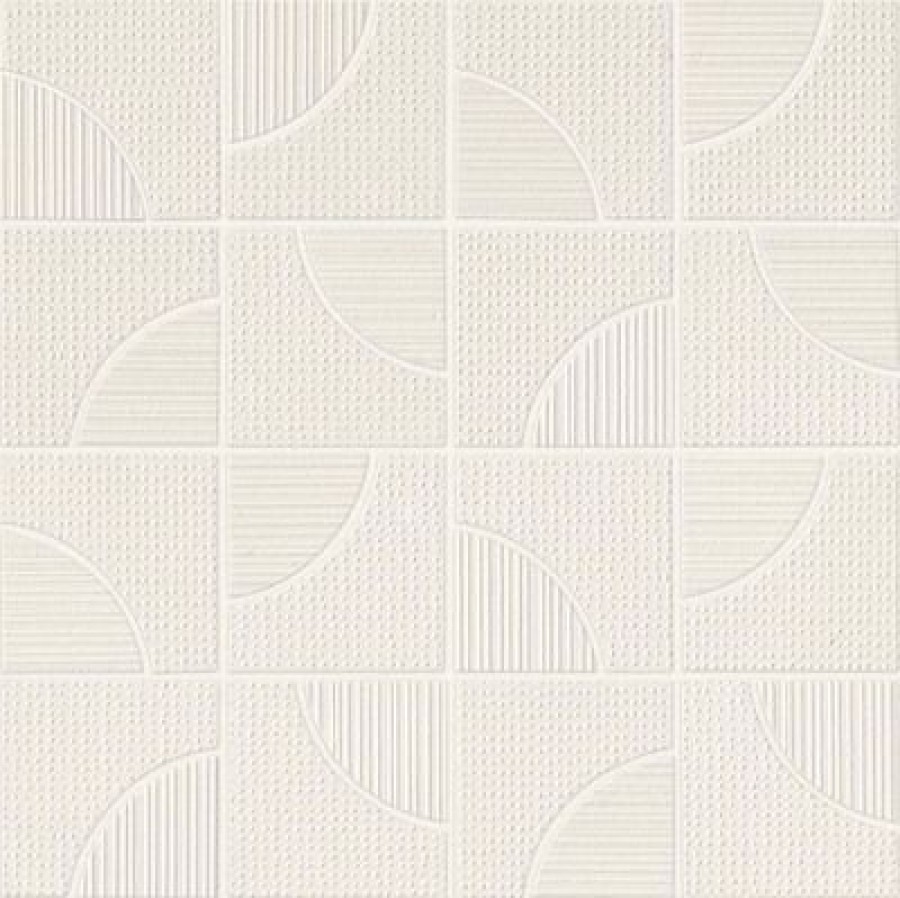 Плитка Aplomb White Mosaico Arch A6Sk матовая белый под обои, краска, штукатурка, однотонная 32x32 Atlas Concorde