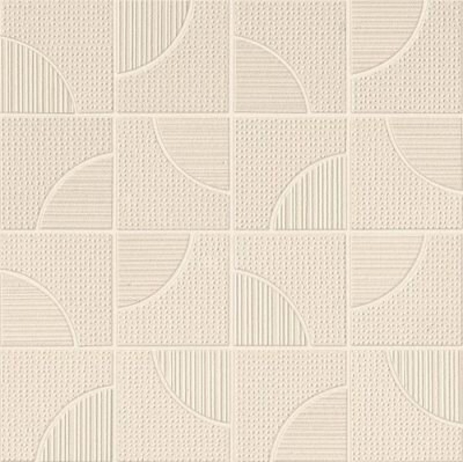 Плитка Aplomb Cream Mosaico Arch A6Sl матовая белый под обои, краска, штукатурка, однотонная 32x32 Atlas Concorde