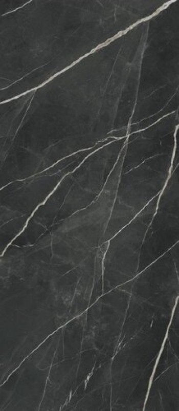 Плитка Marvel Calacatta Black Lappato Afxy глянцевая черный мрамор 278x120 6мм Atlas Concorde