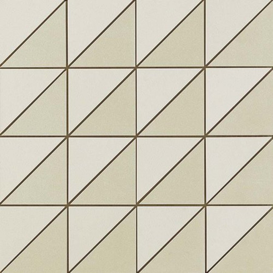 Плитка Arkshade Light Clay Mosaico Flag 9Afc белый бетон, цемент, с золотом 31x31 Atlas Concorde