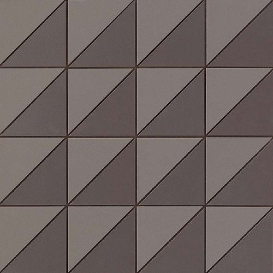 Плитка Arkshade Deep Grey Mosaico Flag 9Afg темно-серый бетон, цемент, с золотом 31x31 Atlas Concorde