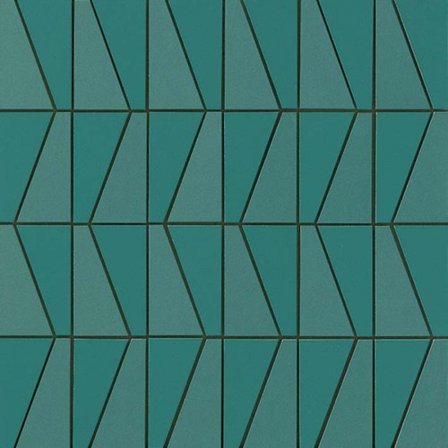 Плитка Arkshade Gemstone Mosaico Sail 9Aag бирюзовый бетон, цемент, с золотом 31x31 Atlas Concorde