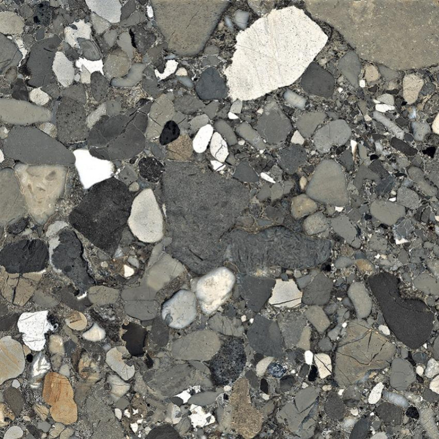 Керамогранит 60x60 Arseno Nero CR106 камень чёрный карвинг 9мм Primavera